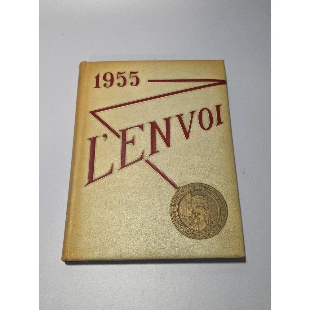 VINTAGE‎ 1955 ROOSEVELT HIGH SCHOOL YEARBOOK L'ENVOI YONKERS NEW YORK HARDBACK